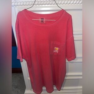 Comfort Colors Adult Coral Tee with Pocket From The Salty Dog Cafe